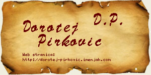 Dorotej Pirković vizit kartica